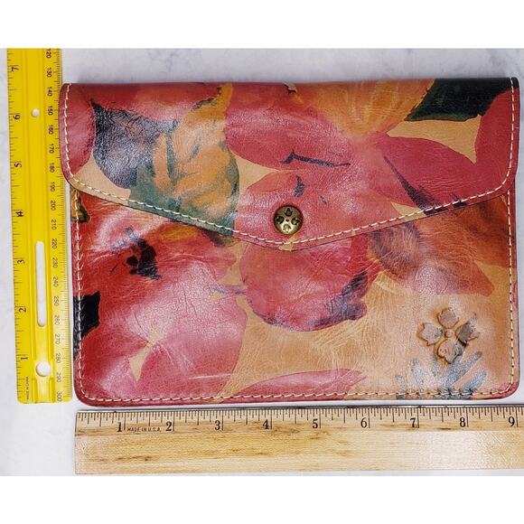 PATRICIA NASH Women's Leather Envelope Clutch Purse Floral Spring Multicolor GUC - Picture 11 of 16